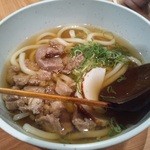 角ハイボール麺酒場 天 - 牛すじうどん