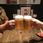 咲鶏や - トシキングさんと乾杯です