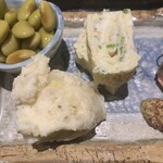 一東菴 - 豆、ポテサラ、出汁巻き