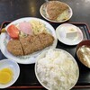 肉の宝屋 - ロースカツ定食大盛り&アジフライ１枚¥900