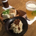 伊勢角屋麦酒 - ポテサラ、冷奴、hazy IPA