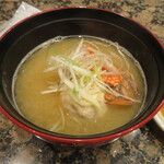 がってん寿司 - 渡り蟹味噌汁