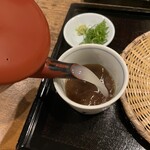 Nakamichi - ポタージュよりゆるめのトロッとした蕎麦湯。熱々でヘルシー(*ˊ˘ˋ*)｡♪:*°