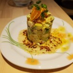 カジュアルフレンチBar 7FUKU - アボカドと貝柱のタルタル