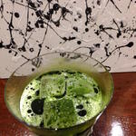 Maison4125 - 抹茶カクテル！圧巻です！初です！オーナーの画と抹茶のコラボ～素敵すぎ！