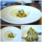 KIMUSHO - ＊一品目のパスタは小量。 サルシッチャやバジルソースの味わいもよく、美味しい。