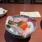 酒肴場 屯 - 海鮮丼、セルフ盛り付け後