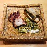 鮨 さかい - 志賀島煮だこと唐津あわび