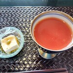 AQUA DINING CAFE 瓢黎 - トマトの摺り流しとクリームチーズ豆腐