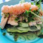 AQUA DINING CAFE 瓢黎 - 蒸し鶏 紅葉おろしポン酢で