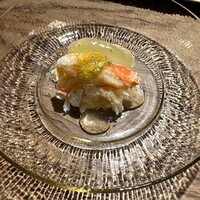 波濤 - 毛蟹　冬瓜　蟹味噌　土佐酢ジュレ掛け　柚子