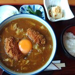 千奈利 - 月見カレー蕎麦セット