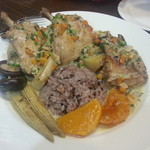 ビストロ バキュース - ２０１３・９・８　ウサギのフリカッセ・黒米のバターライス添え