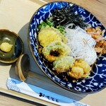 一休そば 総本店 - 夏野菜の冷し天そば