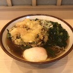 そばの神田 東一屋 - 最終日は海老だ！　
      朝そば＋えびかき揚げ！　
      アサソバビンボー！