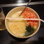 鉄板焼 あばらや - 料理写真:たらし（５色）550円　丼の直径14cm