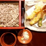 Osyokuji Dokoro Rakuzen - 大海老天と野菜の天ぷら蕎麦