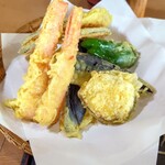 手打ち十割八丁 - 天ぷらオンパレード650円