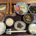 クッキングパパ亭 - チキン南蛮と海老フライ定食1550円