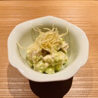 鳥匠いし井ひな - むね肉とじゃがいも 枝豆ペーストの和え物