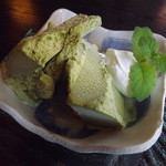 カフェ茶屋 珈夢 - 「抹茶三昧」抹茶アイス　H25.9月撮影