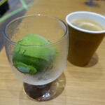 JAPAN RAIL CAFE - 抹茶ジェラートとホットコーヒー