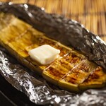 Sadowara eggplant from Miyazaki prefecture grilled in butter and soy sauce