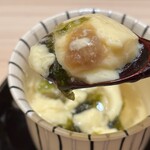 兄弟寿し - アオサと梅の茶碗蒸し