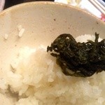 いち川 - 大葉漬け、御飯で頂く