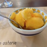 イタリア食堂 ビランチャ - デザートのオレンジシャーベット