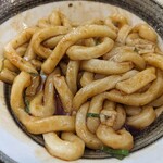 花ゆず - 伊勢うどん恒例の混ぜ混ぜ♪分かりづらいが黒真珠のようなテカリ（笑）コレが良いのよー♪