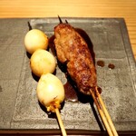 とり茶太郎 - つくね + うずらの卵