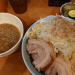 Ramen Boo Boo Tarou - ラーメン小＋つけ麺＋すだち＋白髪ねぎ