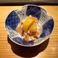 とり茶太郎 - ささみの梅肉和え + 南高梅の蜂蜜漬け