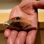 銀座 しのはら - 鯵の握り