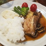 キッチン ブルー グローブ - ご飯を乗せます