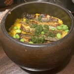 和さび - 鮎ととうもろこし枝豆の土鍋炊き込みご飯