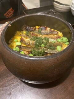 和さび - 鮎ととうもろこし枝豆の土鍋炊き込みご飯