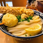 梅田 釜たけうどん - ちく玉天ぶっかけ　並