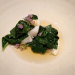 温石 - 焼津で穫れたエボ鯛とモロヘイヤのお浸し