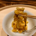 温石 - サラダカボチャ、コリンキーの胡麻和え