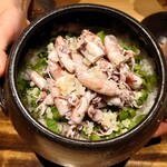 温石 - 豆神頭烏賊と万願寺唐辛子のご飯