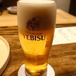 温石 - 生ビール glass（中）