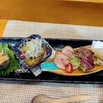 玄海鮨 - 前菜４種盛り  660円