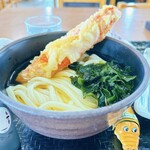 Kagawaya - わかめカニカマ天うどん(冷)
                      夏のミネラル補給ですぅ～(⃔ ꒪꒳꒪̟ )⃕↝