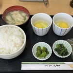 Shokudou Irokawa - 朝の定食 玉子かけご飯セット 税込400円（R5.6時点）
