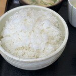 Shokudou Irokawa - 朝の定食の玉子かけご飯セットのごはん