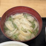 Shokudou Irokawa - 朝の定食の玉子かけご飯セットの味噌汁