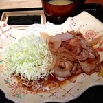 京の米料亭 八代目儀兵衛 - ふつうにふつうの豚生姜焼きでした(^^)