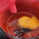 ラーメン もっけだの - 『朝食セット』の『生卵+カエシダレ』